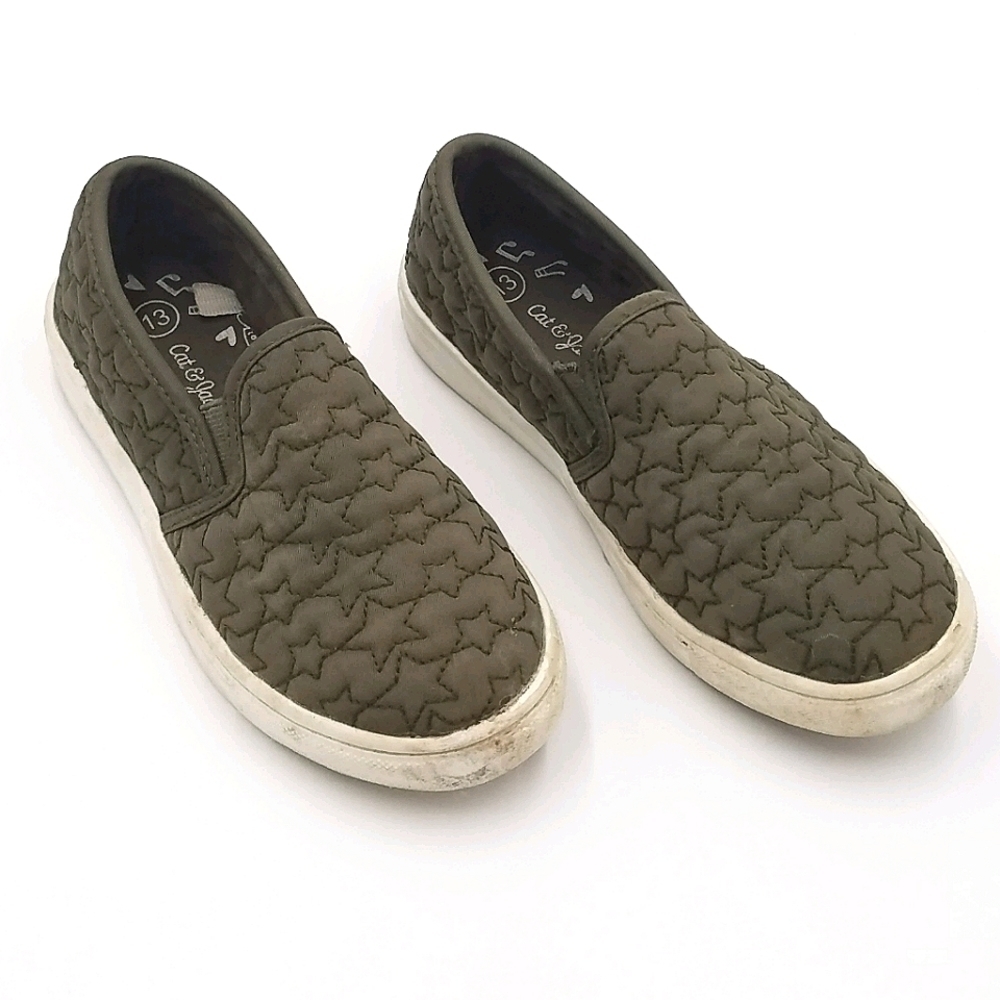 Cat & Jack Star Embroidered Slip On Shoes 13Y
